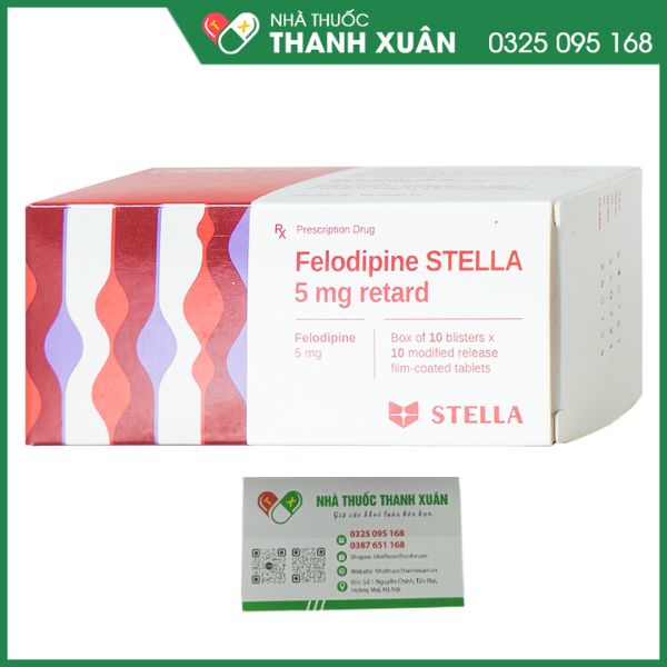 Felodipine Stella 5mg Retard điều trị cao huyết áp